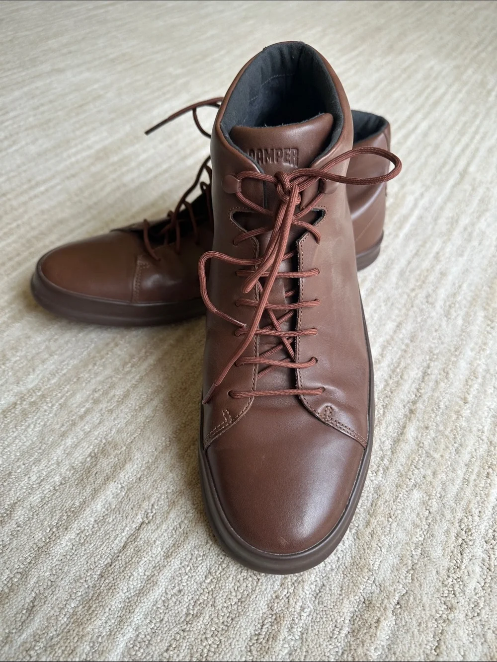 Like New Camper Chasis Sport Brown Leather Ankle Boot Chukka Style Sneaker Sz 11